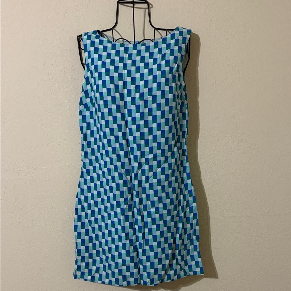 GAP Blue and White Checkered Mini Dress